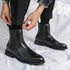 Elegant Genuine Leather Ankle Boots for Men - Stylish Casual Business Footwear